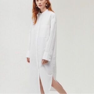 Aritzia Wilfred Le Fou Nancie Cotton Poplin Shirt Dress Size Medium